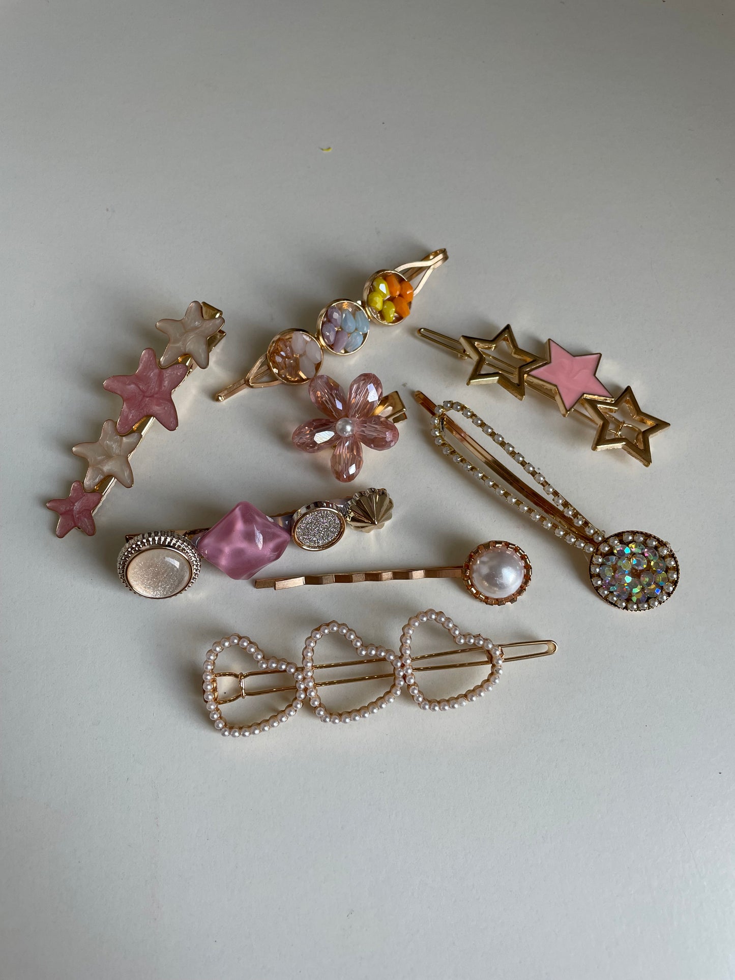 Pink Hearts Clip Set