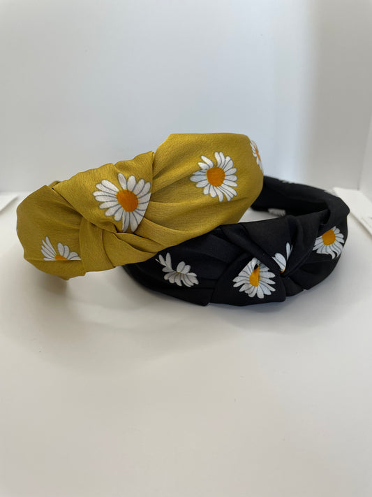 Silk Daisy Knot Headband