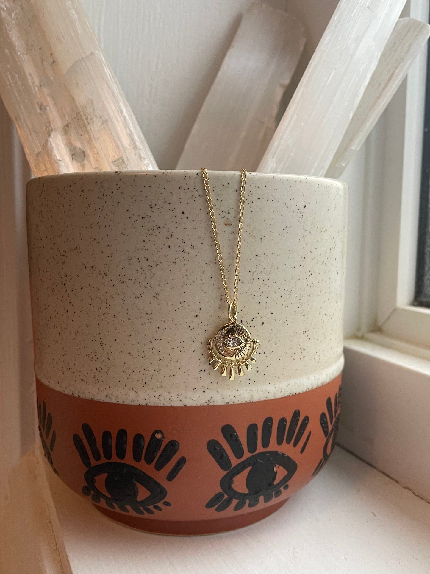 Eye & Moon Necklace